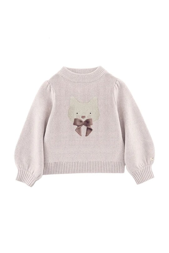 Donsje pulover de lână pentru copii Denna Merino Wool Sweater Cat 4090702.98.128 roz AW24