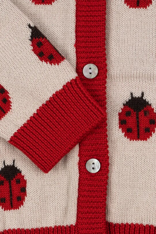 Παιδική μάλλινη ζακέτα Konges Sløjd BELOU KNIT CARDIGAN KS102221 κόκκινο