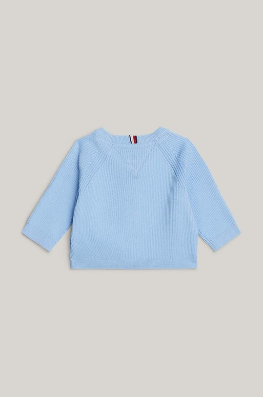 Tommy Hilfiger kardigan bawełniany niemowlęcy KN0KN01846.9BYH niebieski AW24