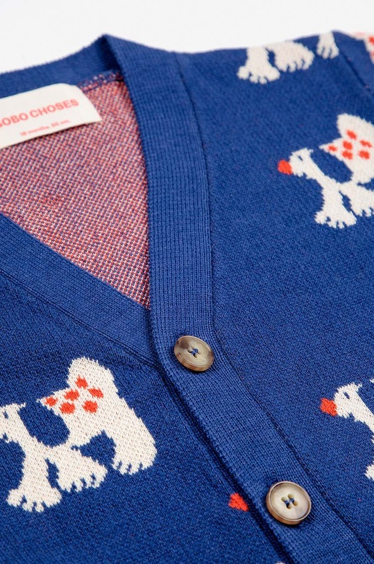 Βρεφική βαμβακερή ζακέτα Bobo Choses Fairy Dog σκούρο μπλε 224AB088