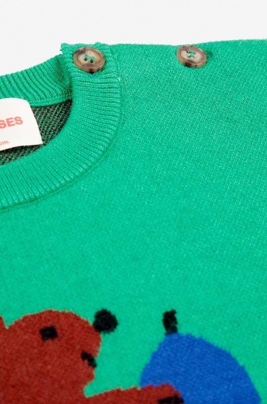 Свитер для младенцев Bobo Choses Hungry Squirrel зелёный 224AB090