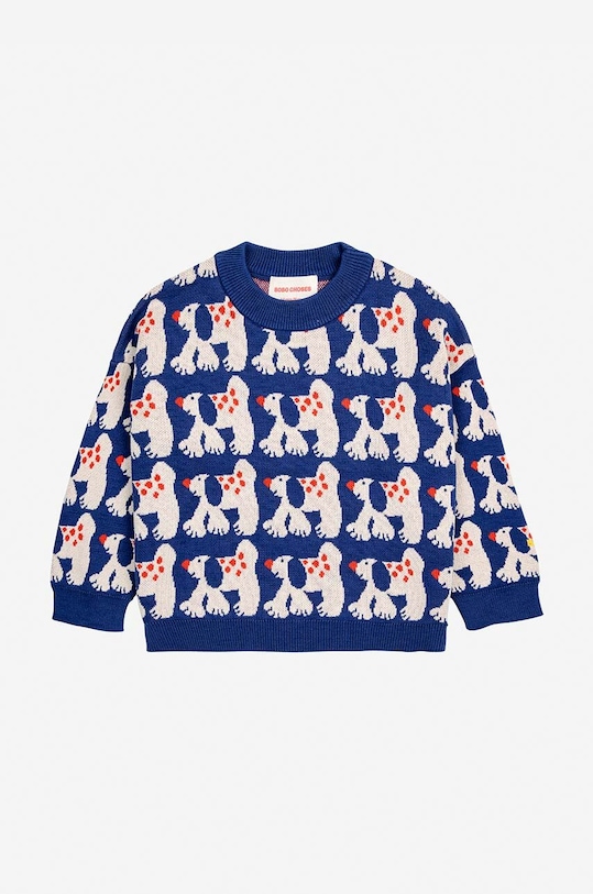 Bobo Choses sweter bawełniany dziecięcy Fairy Dog 224AC114 granatowy AW24