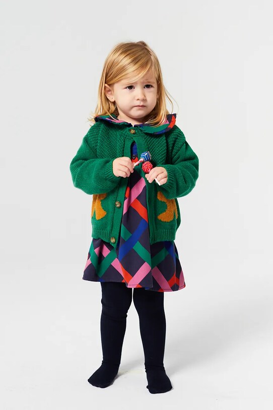 Дитячий кардиган з домішкою вовни Bobo Choses Gingerbread 224FB005