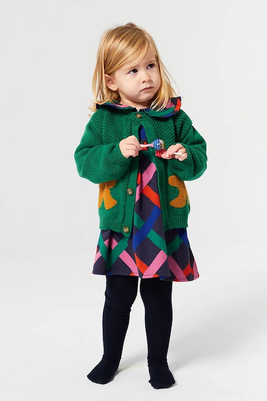 Дитячий кардиган з домішкою вовни Bobo Choses Gingerbread 224FB005