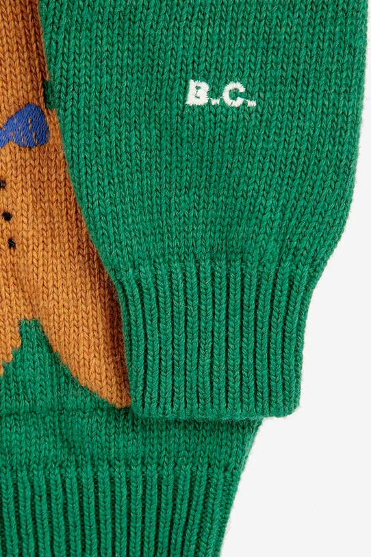 Детский кардиган с примесью шерсти Bobo Choses Gingerbread зелёный 224FC014