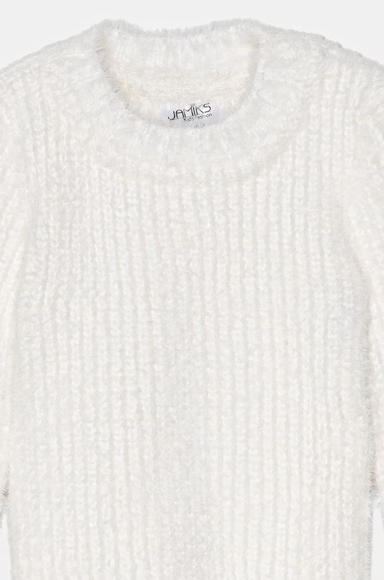 Κοριτσίστικα Παιδικό πουλόβερ από μείγμα μαλλιού Jamiks RIGNOR RIGNOR.Sweterek.JZH391 λευκό