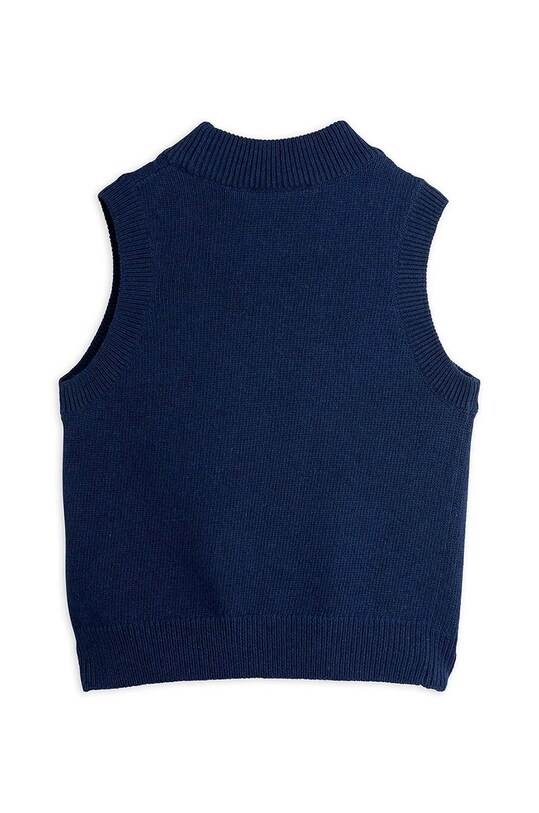 Băieți Mini Rodini vestă din amestec de lână pentru copii Flowers 2472010660 bleumarin