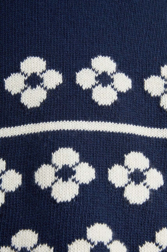 Mini Rodini vestă din amestec de lână pentru copii Flowers bleumarin 2472010660