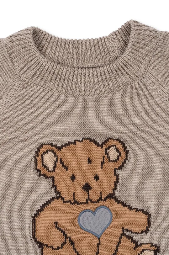 Chlapec Detský vlnený sveter Konges Sløjd BILLI KNIT BLOUSE KS101436 hnedá