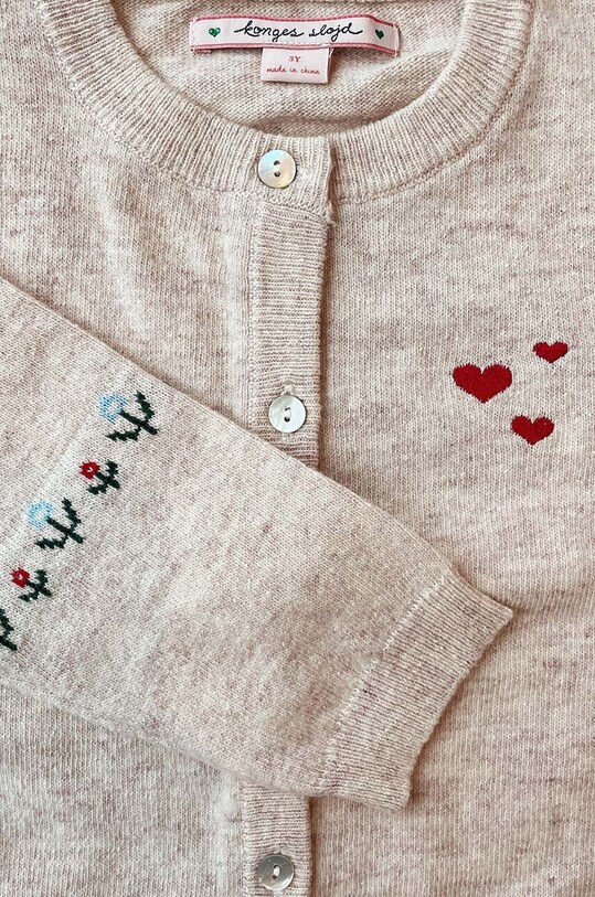 Дитячий вовняний кардиган Konges Sløjd ELI KNIT CARDIGAN KS101493