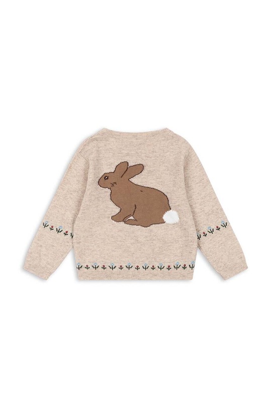 CHLAPEC Dětský vlněný kardigan Konges Sløjd ELI KNIT CARDIGAN KS101493 béžová