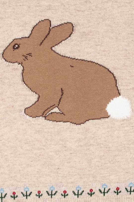 Dětský vlněný kardigan Konges Sløjd ELI KNIT CARDIGAN béžová KS101493