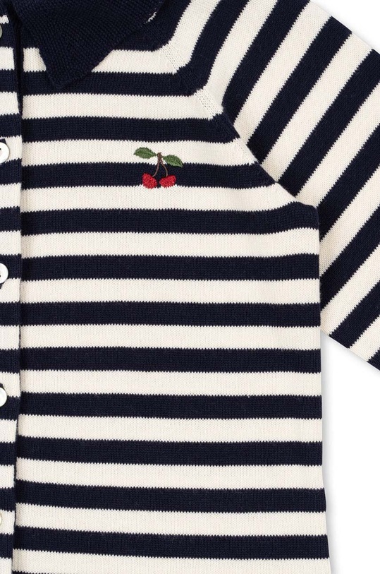 Детска памучна жилетка Konges Sløjd VENTON KNIT CARDIGAN GOTS KS101722 тъмносин