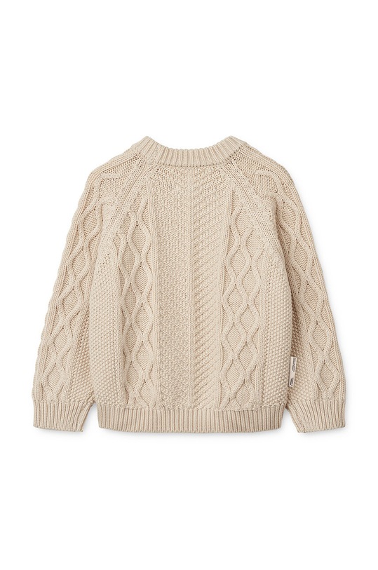 Deklice Otroški volneni pulover Liewood Callio Knit Jumper LW19165 bež