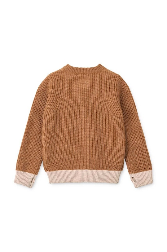 Băieți Liewood cardigan de lână pentru copii Tiago Knit Cardigan LW19166 maro
