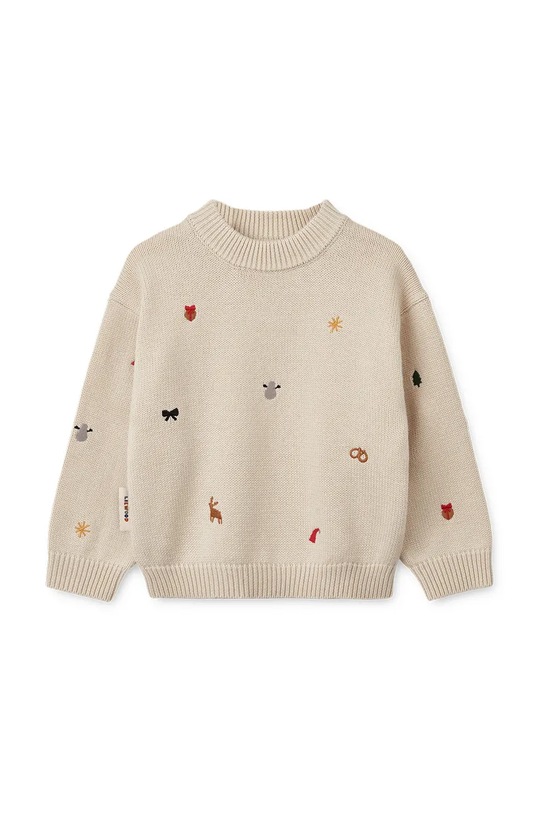 Liewood pulover copii Orlane Embroidery Knit Jumper LW19159 bej AW24