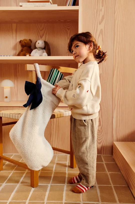 Liewood pulover copii Orlane Embroidery Knit Jumper LW19159 bej