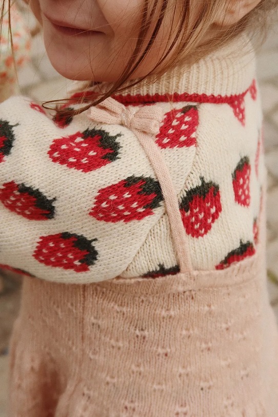 Dětský vlněný kardigan Konges Sløjd BELOU KNIT COLLAR CARDIGAN KS101895