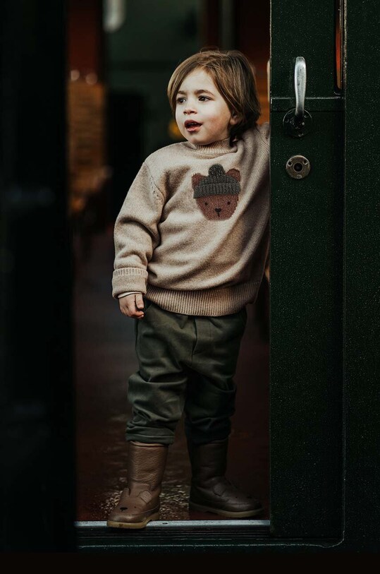 Детский шерстяной свитер Donsje Denn Merino Wool Sweater Bear 4083501.98.128