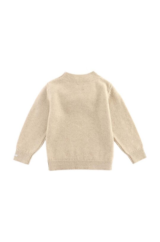 Мальчик Детский шерстяной свитер Donsje Denn Merino Wool Sweater Bear 4083501.98.128 бежевый
