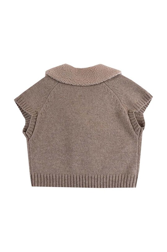 Băieți Donsje cardigan de lână pentru bebeluși Nannie Merino Wool Waistcoat 4085300.56.92 maro