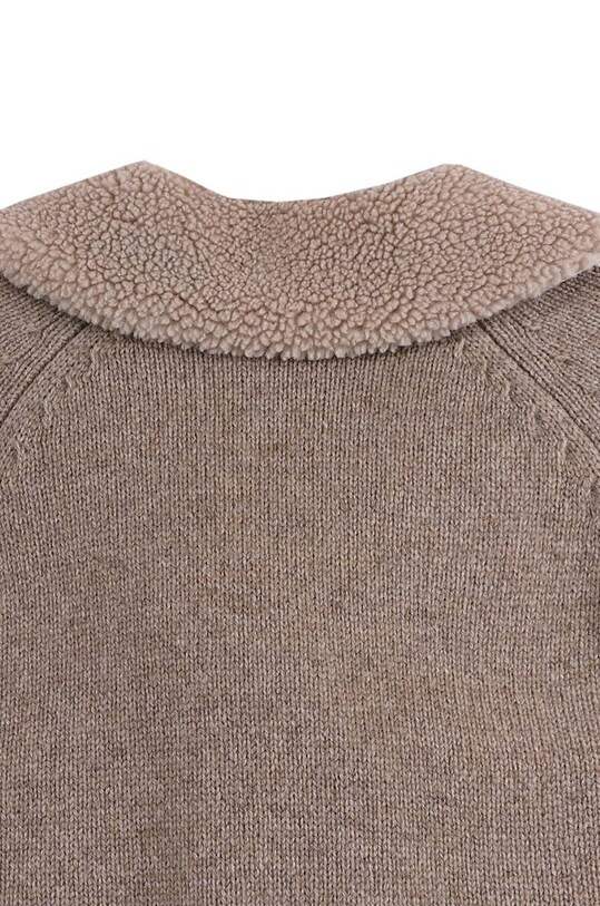 Donsje cardigan de lână pentru bebeluși Nannie Merino Wool Waistcoat maro 4085300.56.92