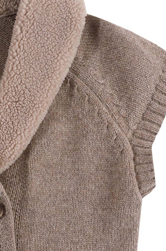 Donsje cardigan de lână pentru bebeluși Nannie Merino Wool Waistcoat 4085300.56.92