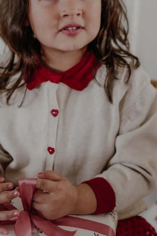 Dječji pamučni kardigan That's mine Felizia bez uzorka bež 128721