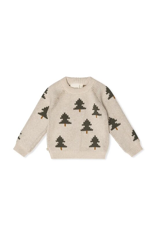 Дитячий бавовняний светр That's mine Fabian 128395 бежевий AW24