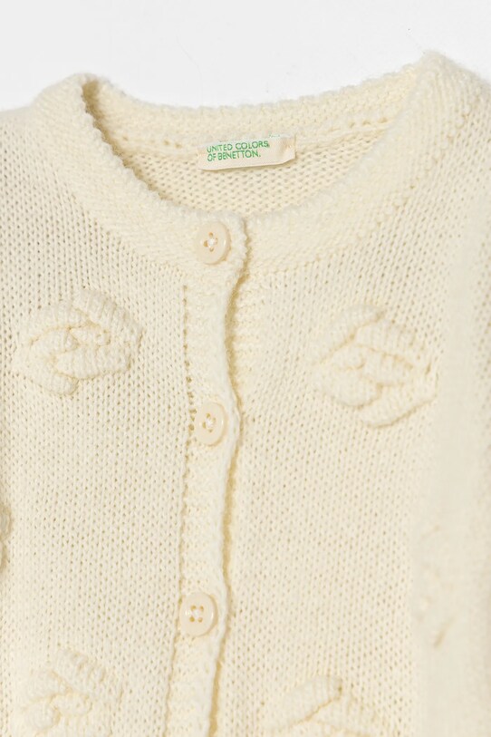 Хлопчик Дитячий кардиган з домішкою вовни United Colors of Benetton 1076A500X.W.Seasonal бежевий
