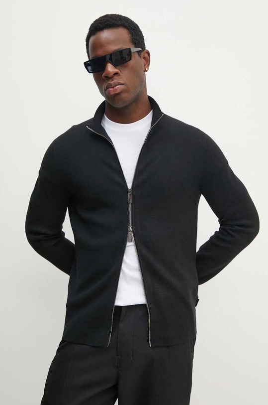 Calvin Klein cardigan grosime medie negru K10K113040