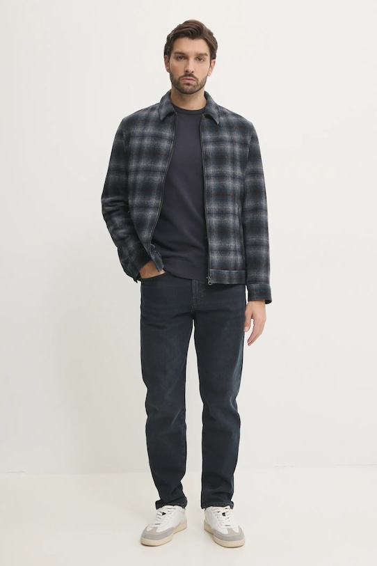 Calvin Klein sweter z domieszką jedwabiu K10K113549 granatowy AW24