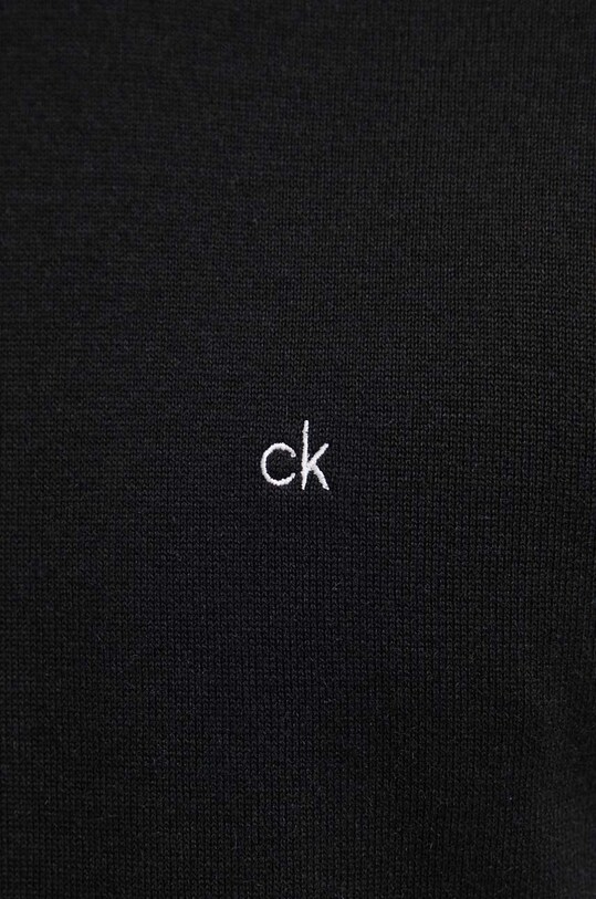 Sveter s prímesou hodvábu Calvin Klein K10K113549 čierna
