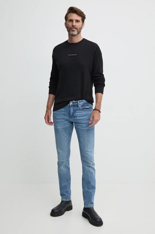 Бавовняний светр Calvin Klein Jeans J30J325671 чорний NC24