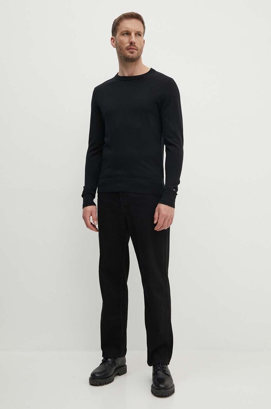 Vlněný svetr Tommy Hilfiger MW0MW33128 černá AW24