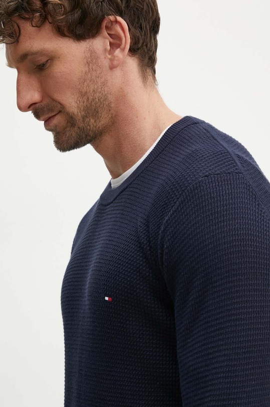 Bavlnený sveter Tommy Hilfiger tmavomodrá MW0MW35470