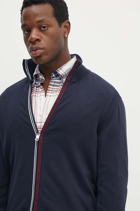 Tommy Hilfiger kardigan bawełniany granatowy MW0MW35855