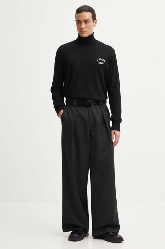 Шерстяной свитер Iceberg A006.9005 чёрный AW24