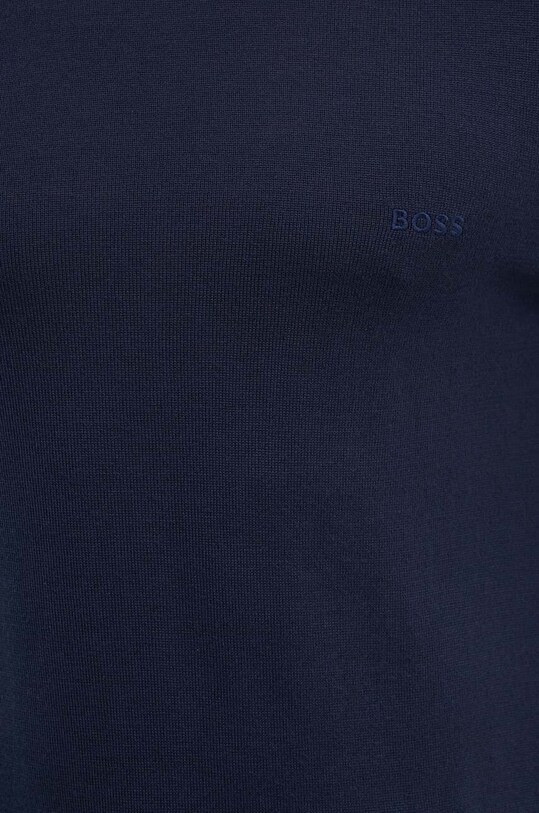 BOSS Orange sweter wełniany 50501762 niebieski