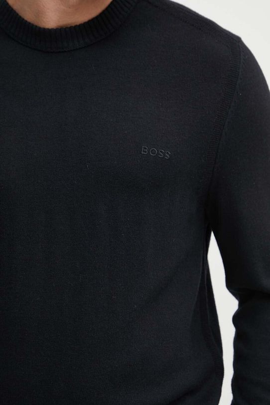 Boss Orange pulover de lana negru 50501762