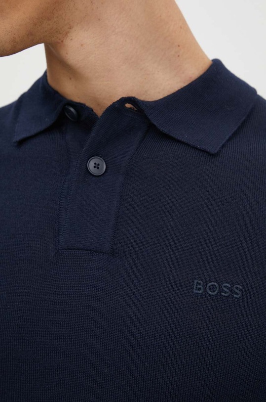 Vuneni pulover Boss Orange 50519958 mornarsko plava