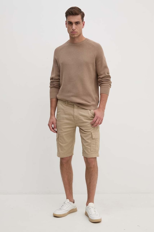 Светр з домішкою вовни BOSS 50519610 бежевий AW24