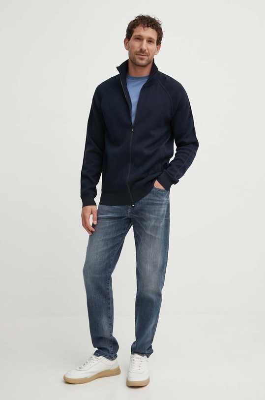 BOSS cardigan din amestec de lana 50519629 bleumarin AW24