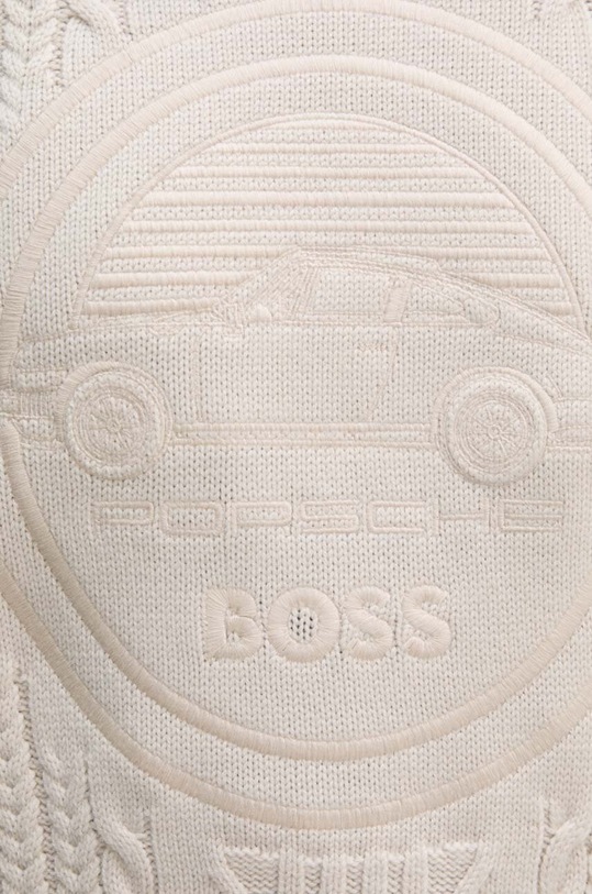 Vlněný svetr BOSS x Porsche 50519634 béžová
