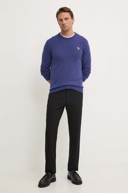 Bavlněný svetr PS Paul Smith M2R.200YZ.L21858 modrá AW24
