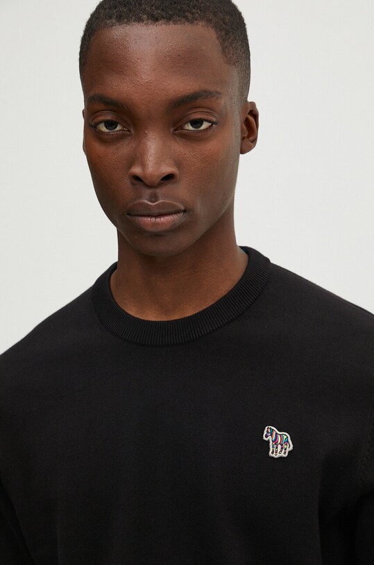 Хлопковый свитер PS Paul Smith чёрный M2R.200YZ.L21858