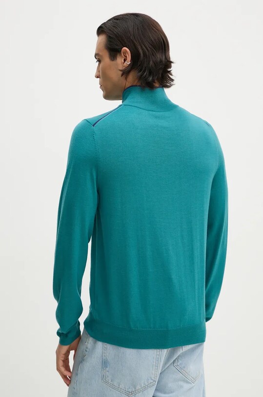 Îmbrăcăminte PS Paul Smith pulover de lana M2R.203Y.N21861 turcoaz