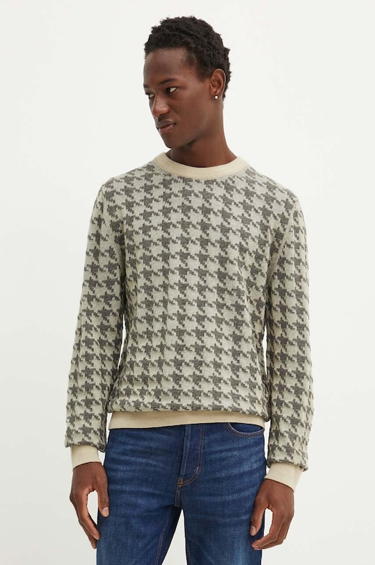 HUGO sweter bawełniany bawełna beżowy 50516620