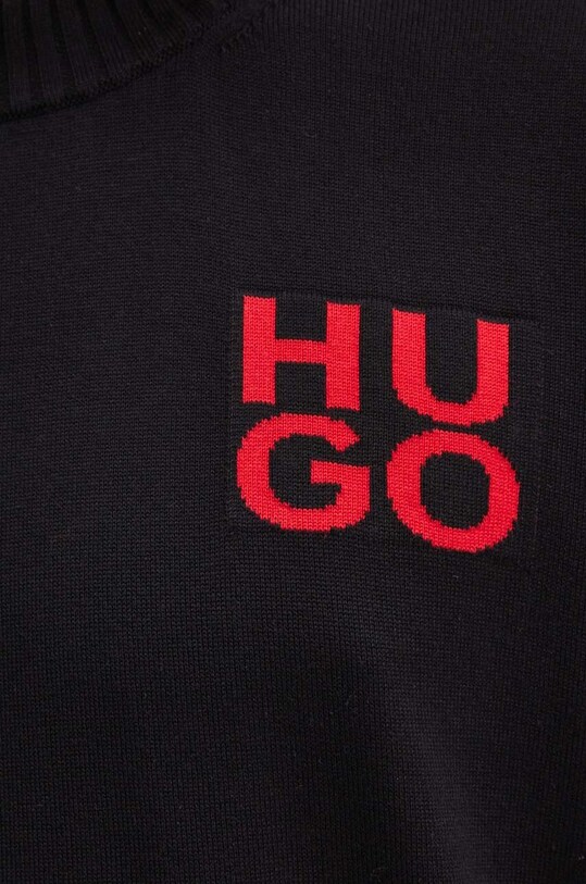 Бавовняний светр HUGO 50516617 чорний