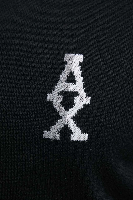 Armani Exchange sweter z domieszką wełny 6DZM6H.ZM5BZ czarny